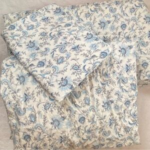 Ralph Lauren Floral Blue and White Twin Bedding Set